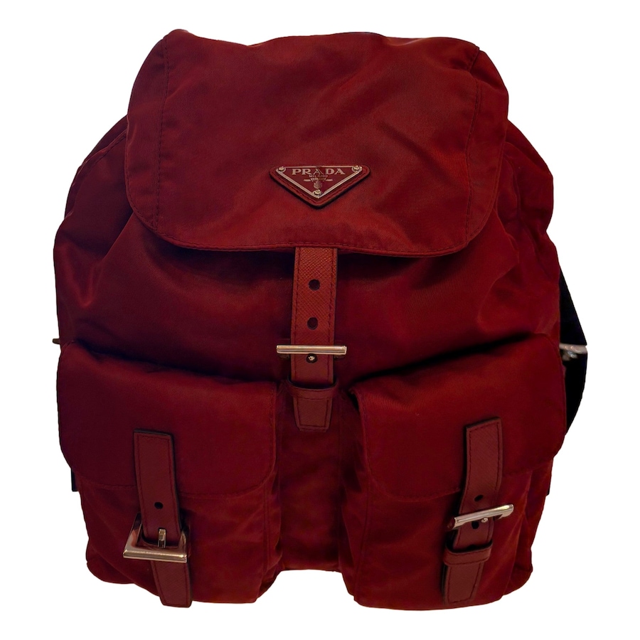 Image 993606_ST01.jpg, Product 993-606 / Price $3,657.00, Prada Re-Edition Re-Nylon Burgundy Drawstring Backpack Medium from Prada on TSC.ca's Fashion department