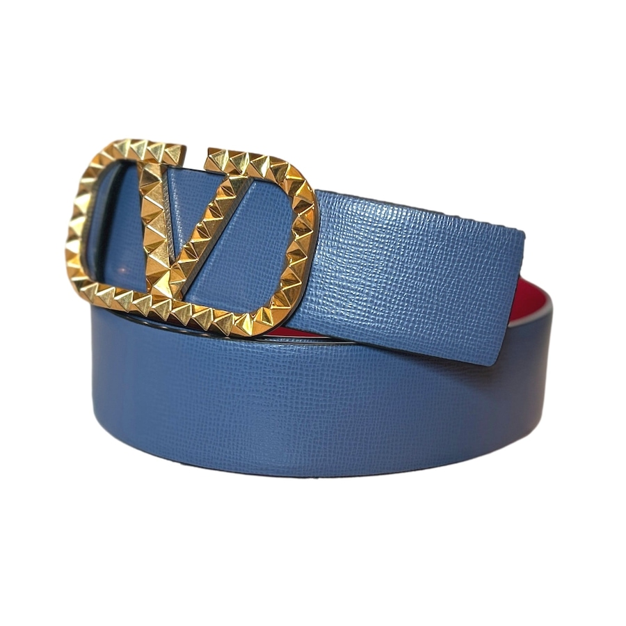 Image 993610_ALTMORE6.jpg, Product 993-610 / Price $1,423.00, Valentino Garavani VLogo Stud Reversible Leather Belt Gray Red Size 95 from Valentino Garavani on TSC.ca's Fashion department
