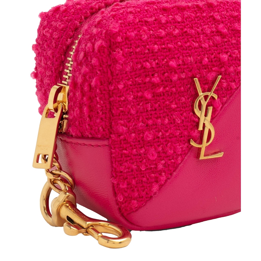 Image 993615_ALTMORE2.jpg, Product 993-615 / Price $668.00, Saint Laurent Jamie YSL Keyring Cube Magenta Tweed Leather from Yves Saint Laurent on TSC.ca's Fashion department