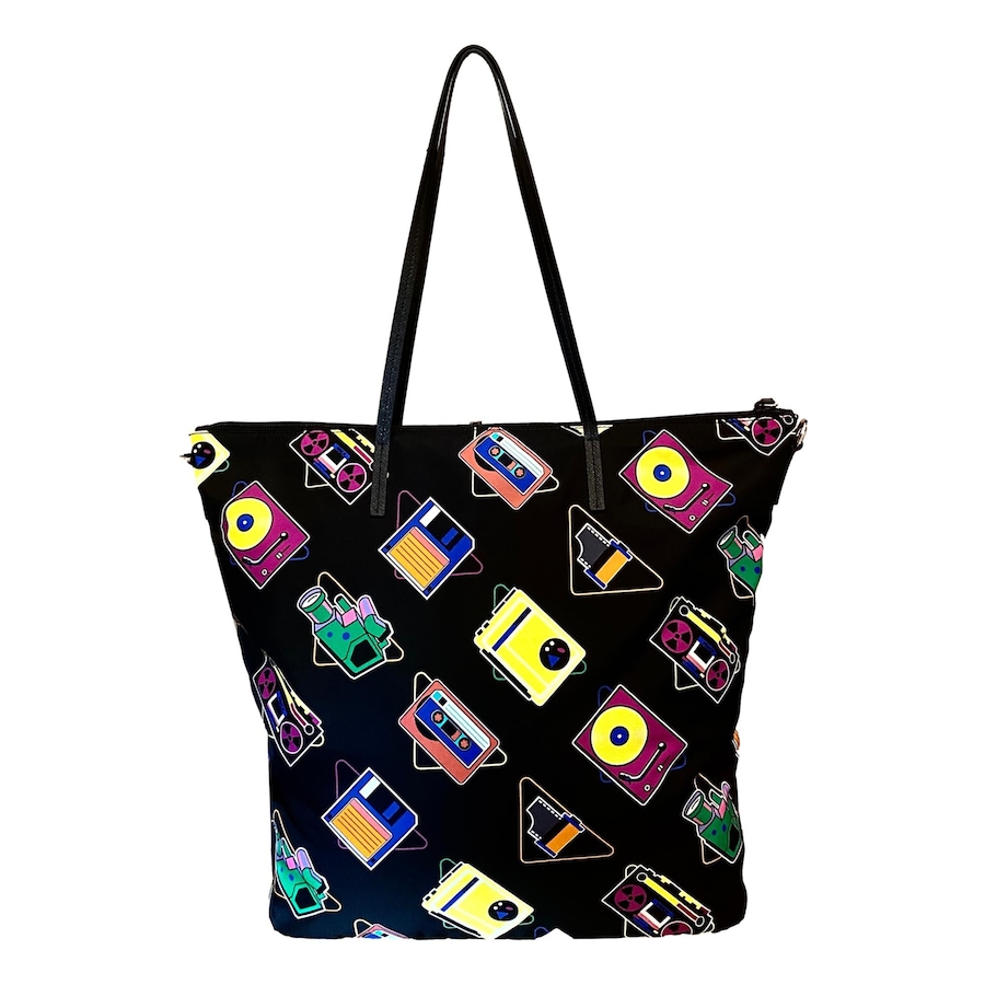 Image 993649_ALTMORE3.jpg, Product 993-649 / Price $3,260.00, Prada Cassette Print Black Nylon Convertible Tote Shoulder Bag from Prada on TSC.ca's Fashion department
