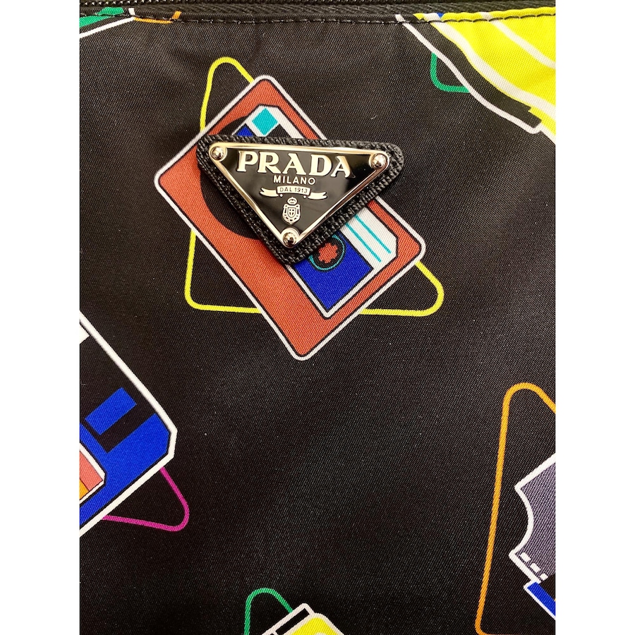 Image 993649_ALTMORE5.jpg, Product 993-649 / Price $3,260.00, Prada Cassette Print Black Nylon Convertible Tote Shoulder Bag from Prada on TSC.ca's Fashion department