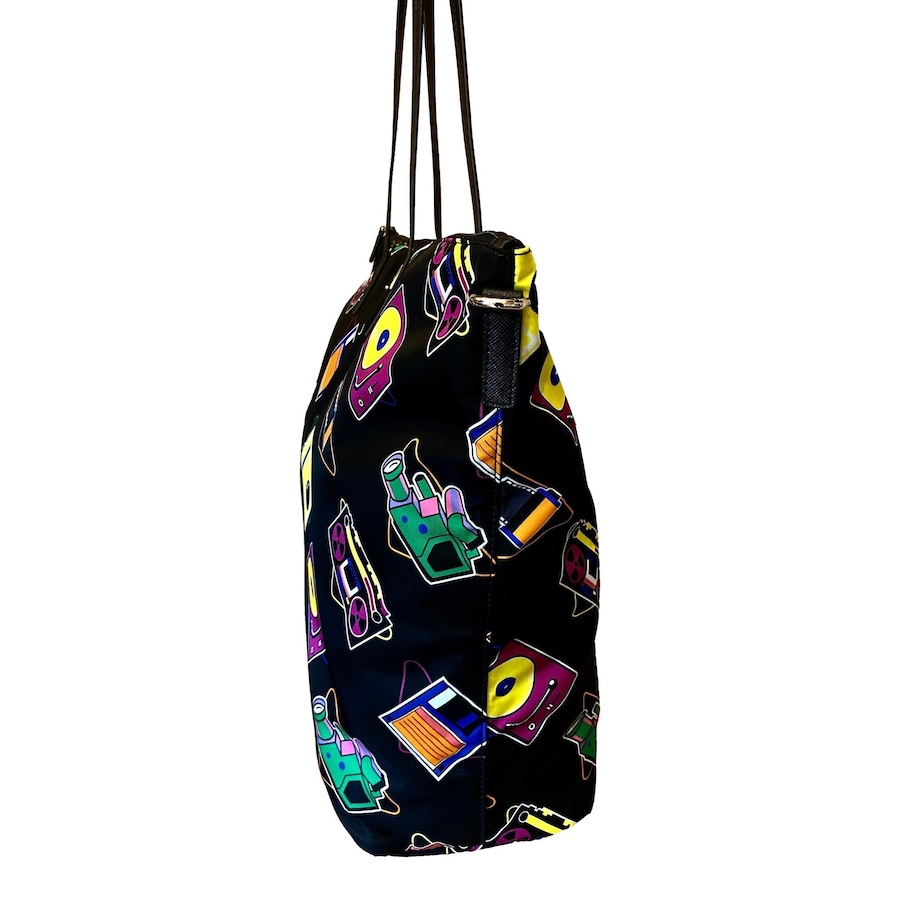 Image 993649_ALTMORE7.jpg, Product 993-649 / Price $3,260.00, Prada Cassette Print Black Nylon Convertible Tote Shoulder Bag from Prada on TSC.ca's Fashion department