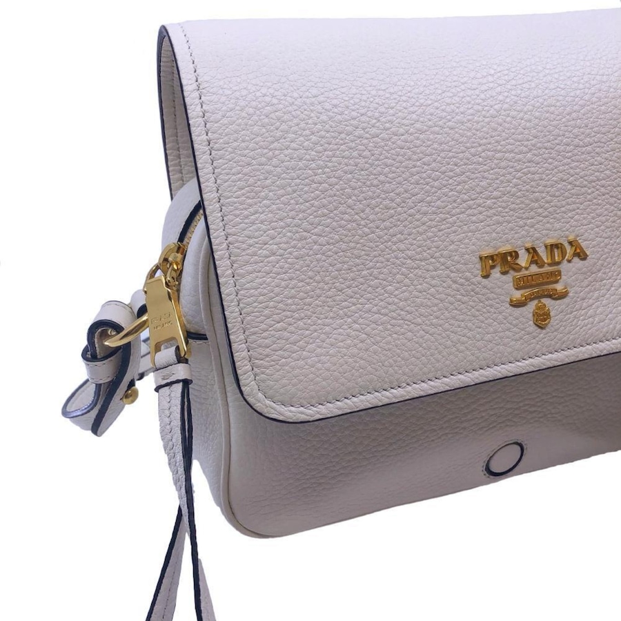 Image 993670_ALTMORE6.jpg, Product 993-670 / Price $4,452.00, Prada Ivory Vitello Phenix Leather Flap Crossbody Bag from Prada on TSC.ca's Fashion department