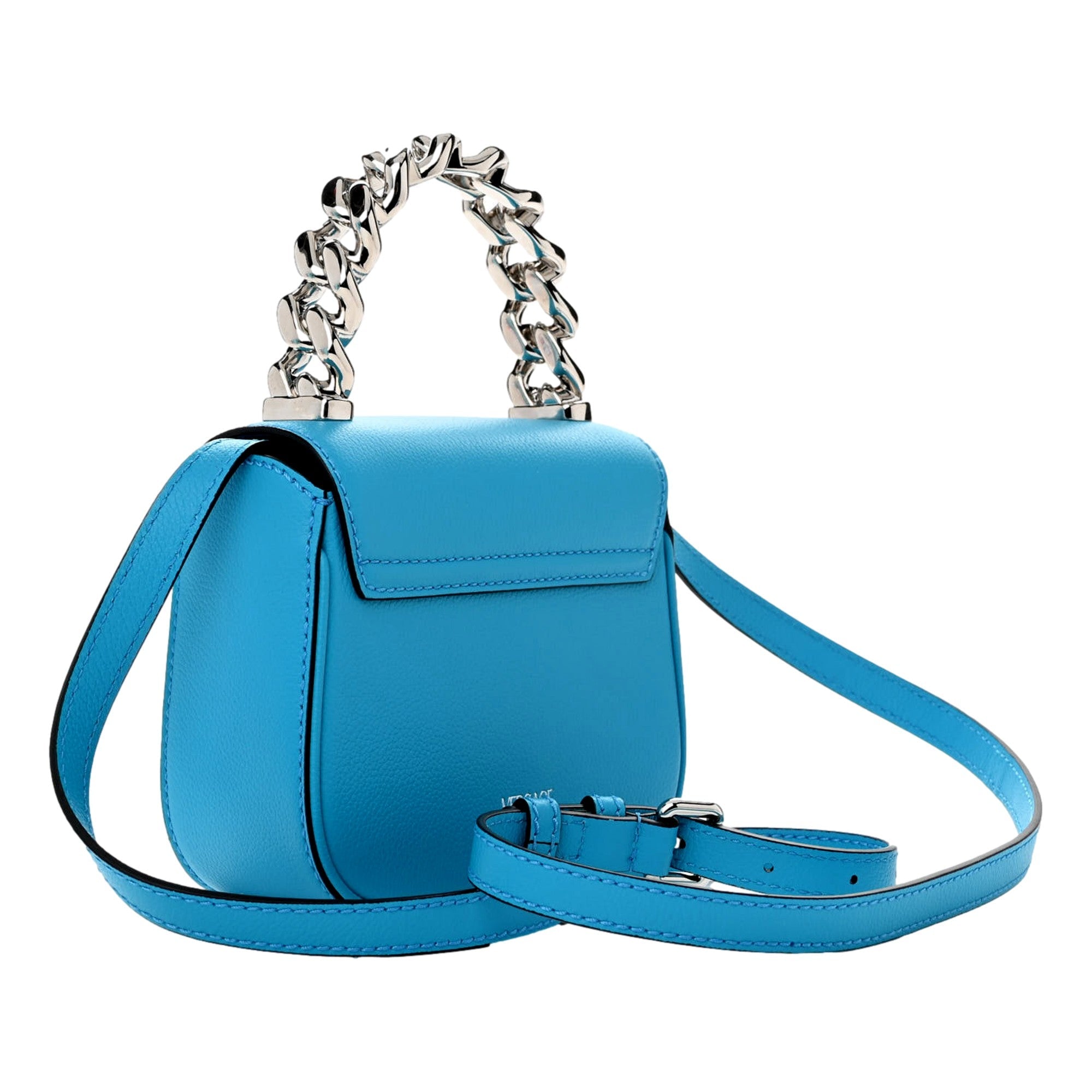 Versace Blue La Medusa Mini Top-Handle Bag Leather Crossbody - TSC.ca