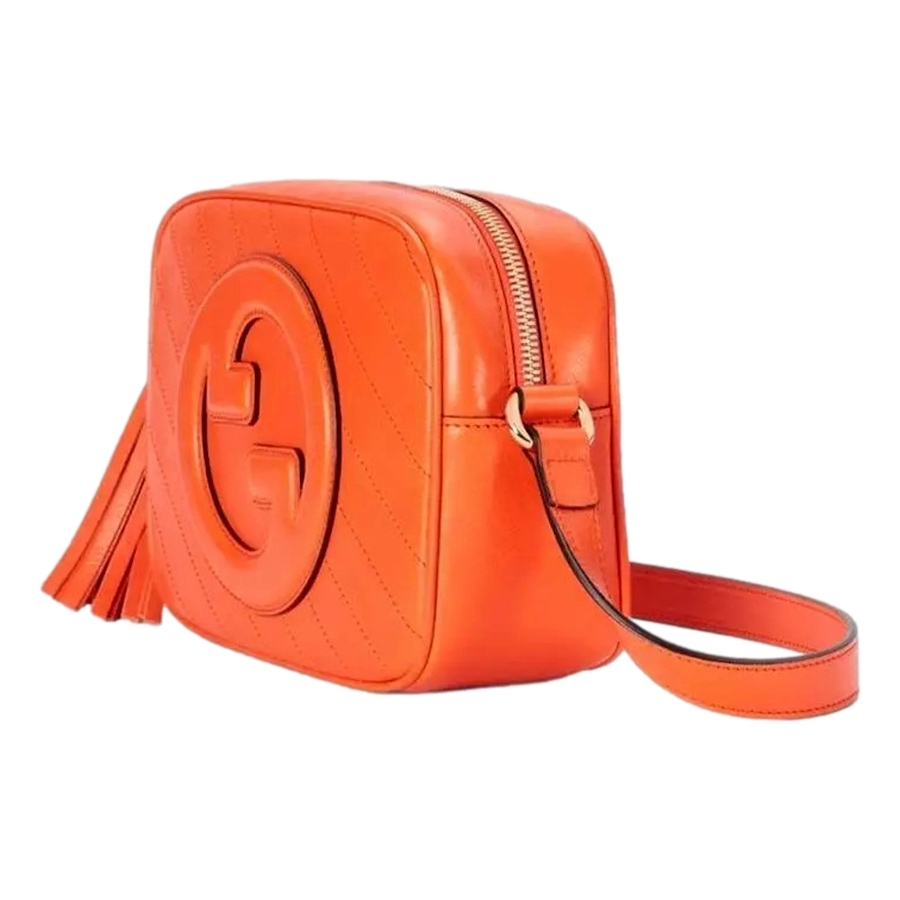 Image 993694_ALTMORE13.jpg, Product 993-694 / Price $3,578.00, Gucci Blondie GG Patch Orange Leather Camera Crossbody Bag Diagonal Stitching from Gucci on TSC.ca's Fashion department