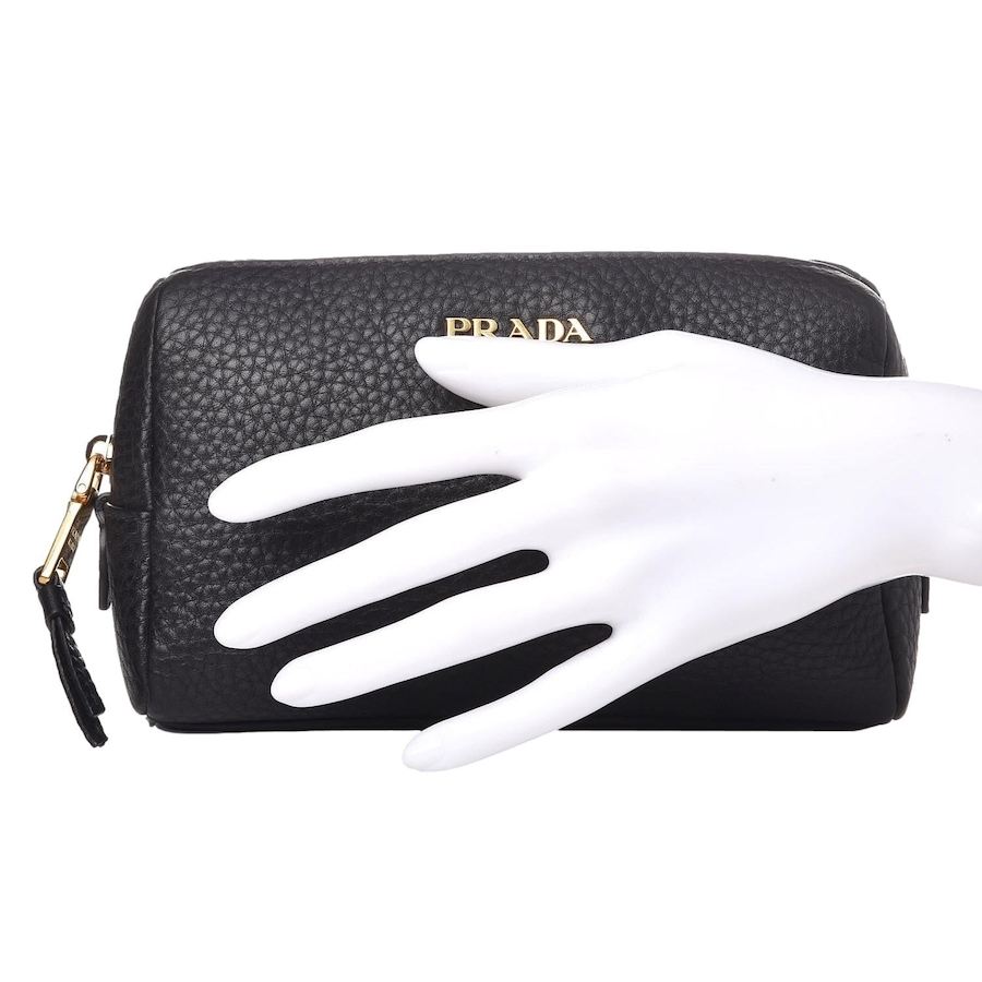 Image 993702_ALTMORE1.jpg, Product 993-702 / Price $1,312.00, Prada Vitello Daino Black Leather Cosmetic Pouch from Prada on TSC.ca's Fashion department