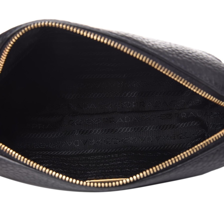 Image 993702_ALTMORE4.jpg, Product 993-702 / Price $1,312.00, Prada Vitello Daino Black Leather Cosmetic Pouch from Prada on TSC.ca's Fashion department