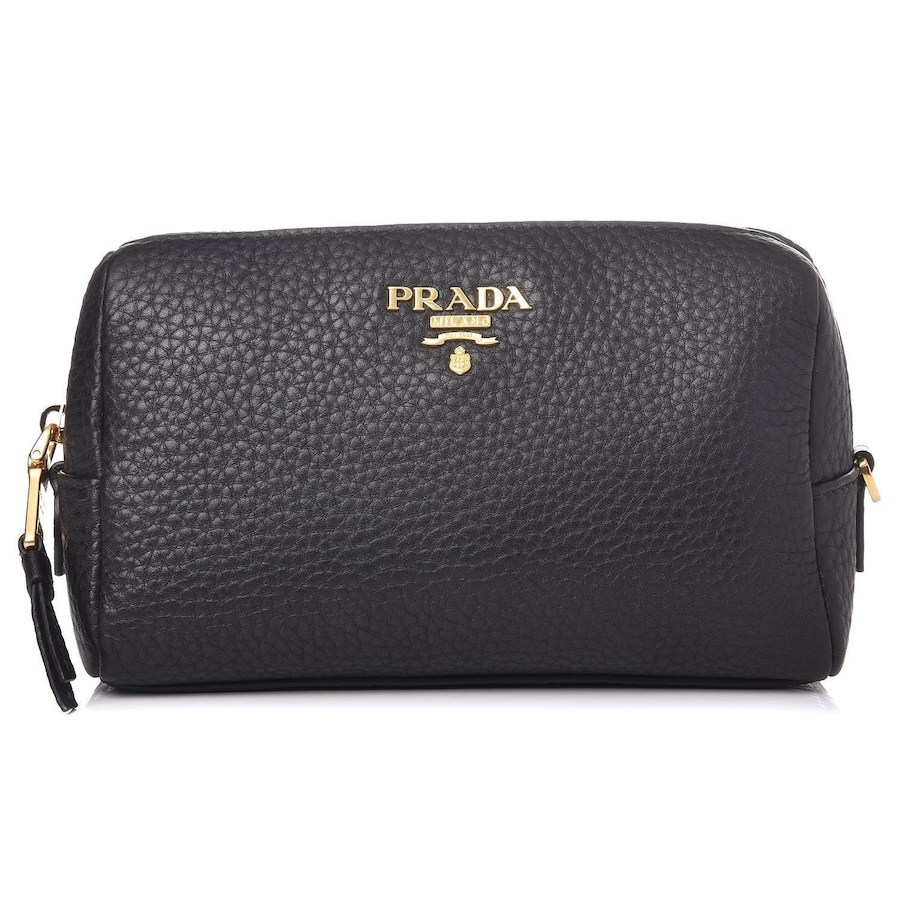 Image 993702_ST01.jpg, Product 993-702 / Price $1,312.00, Prada Vitello Daino Black Leather Cosmetic Pouch from Prada on TSC.ca's Fashion department