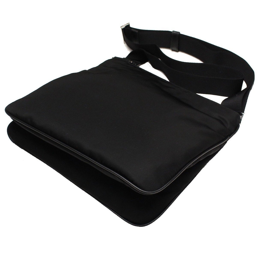 Image 993709_ALTMORE11.jpg, Product 993-709 / Price $3,498.00, Prada Tessuto Saffiano Black Messenger Bag Cross Body from Prada on TSC.ca's Fashion department