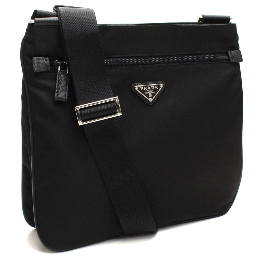 Image 993709_ALTMORE7.jpg, Product 993-709 / Price $3,498.00, Prada Tessuto Saffiano Black Messenger Bag Cross Body from Prada on TSC.ca's Fashion department