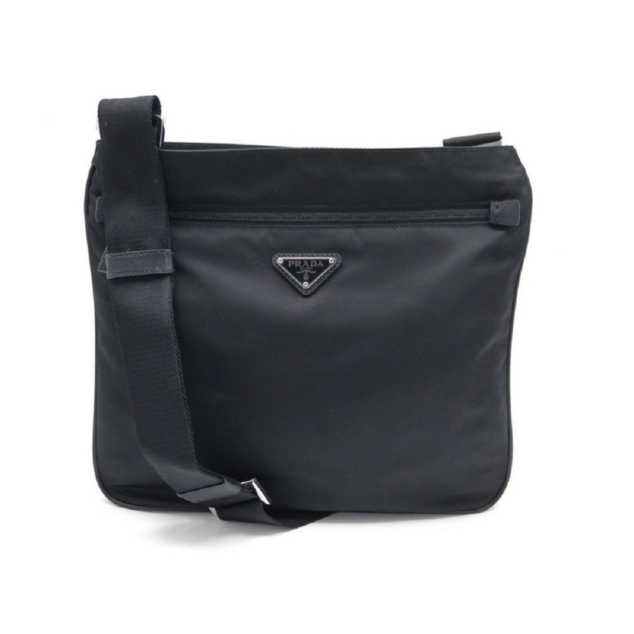 Image 993709_ALTMORE8.jpg, Product 993-709 / Price $3,498.00, Prada Tessuto Saffiano Black Messenger Bag Cross Body from Prada on TSC.ca's Fashion department
