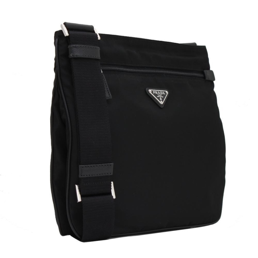 Image 993709_ALTMORE9.jpg, Product 993-709 / Price $3,498.00, Prada Tessuto Saffiano Black Messenger Bag Cross Body from Prada on TSC.ca's Fashion department