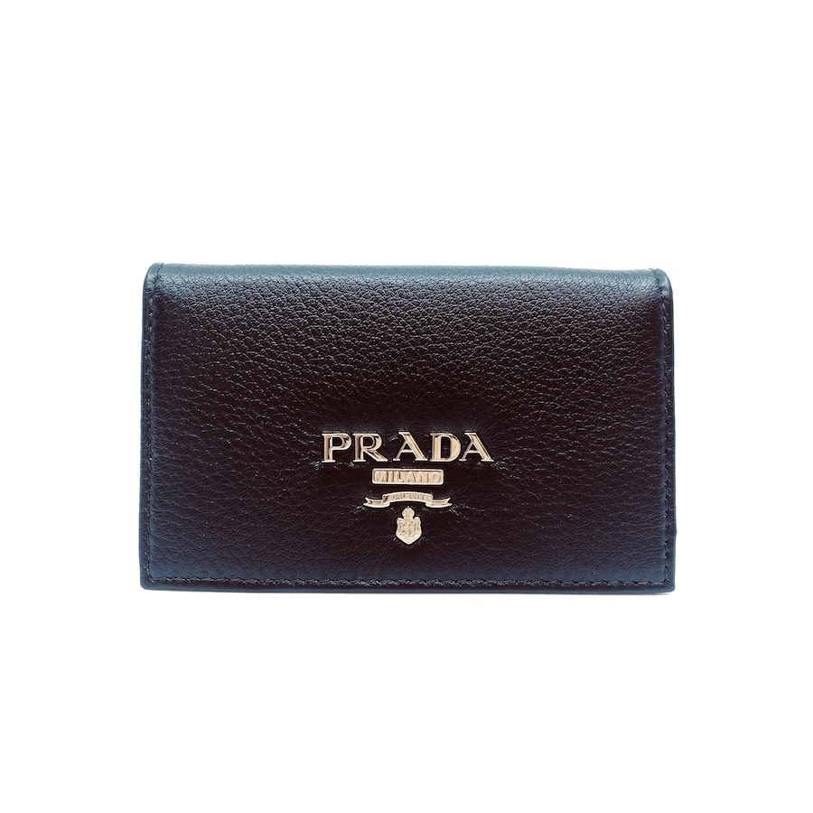 Image 993719_ST01.jpg, Product 993-719 / Price $1,153.00, Prada Black Vitello Grain Soft Calf Leather Credit Card Case Wallet from Prada on TSC.ca's Fashion department