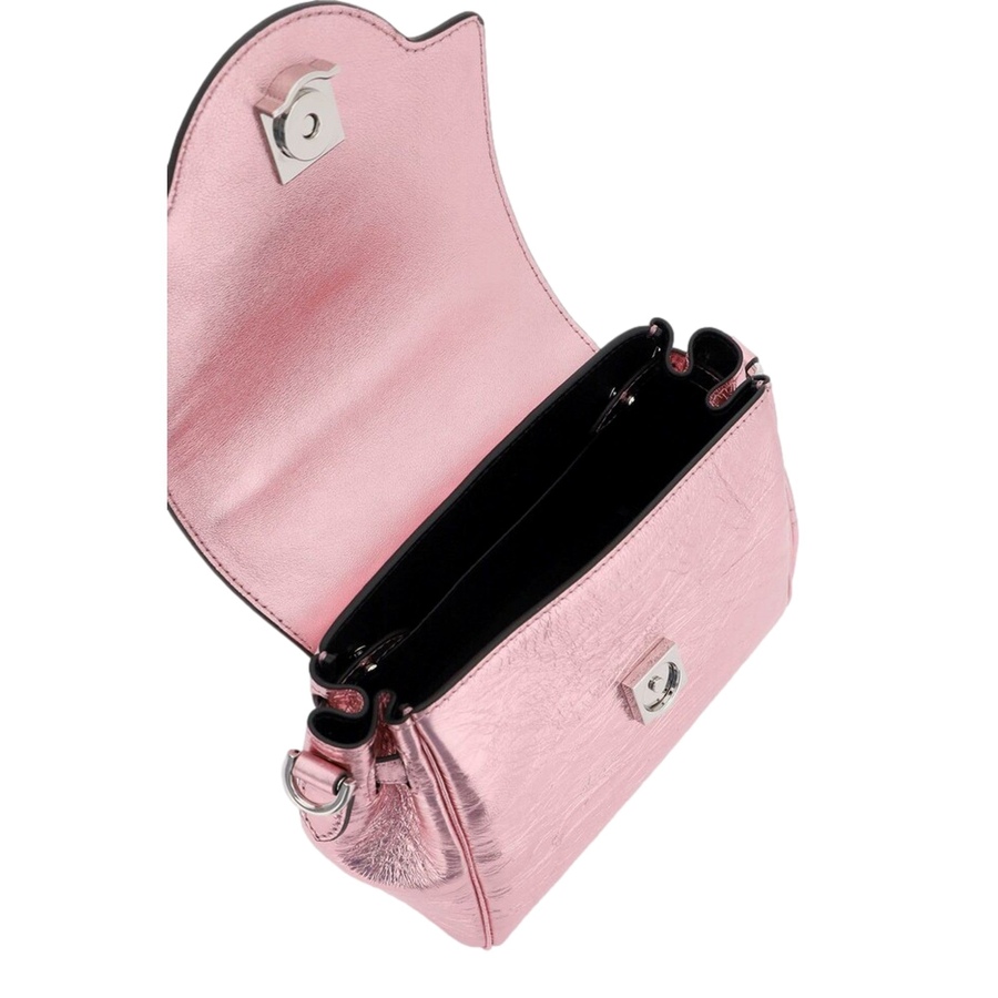 Image 993763_ALTMORE3.jpg, Product 993-763 / Price $3,498.00, Versace La Medusa Metallic Pink Mini Top Handle Bag Chain Crossbody from Versace on TSC.ca's Fashion department