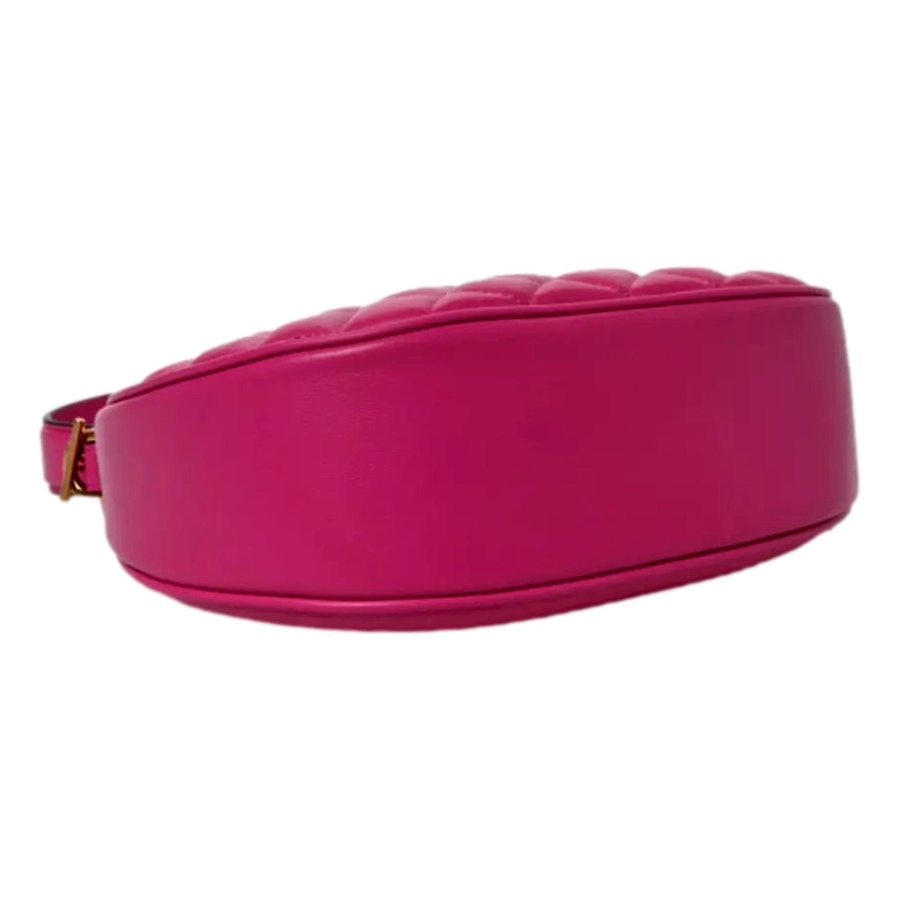 Image 993772_ALTMORE15.jpg, Product 993-772 / Price $2,266.00, Versace La Medusa Pink Quilted Leather Half Moon Bag Gold Chain Crossbody from Versace on TSC.ca's Fashion department