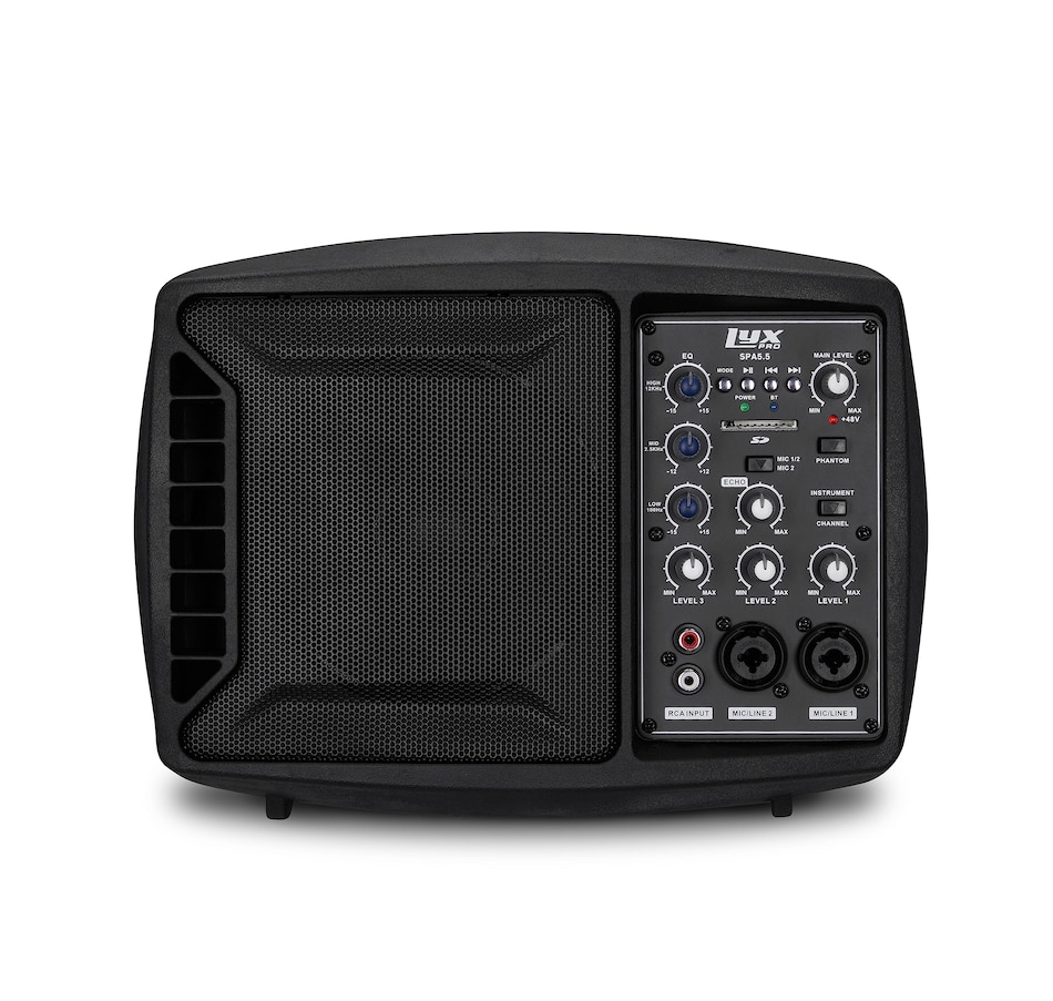 Lyxpro Small Pa Speaker Monitor, Class-d Amplifier with Band EQ and Mixer 48v Phantom Power