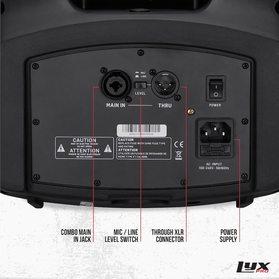 Image 994178_ALTMORE2.jpg, Product 994-178 / Price $229.99, Lyxpro Small Pa Speaker Monitor, Class-d Amplifier with Band EQ and Mixer 48v Phantom Power from LyxPro on TSC.ca's Electronics department