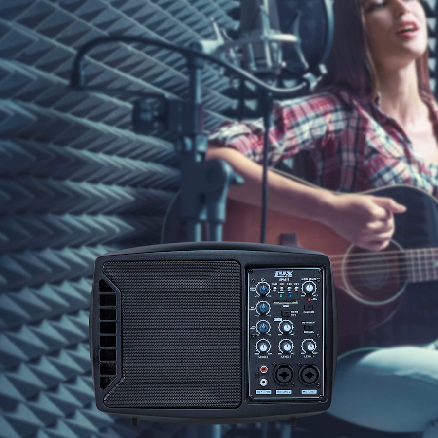 Image 994178_ALTMORE7.jpg, Product 994-178 / Price $229.99, Lyxpro Small Pa Speaker Monitor, Class-d Amplifier with Band EQ and Mixer 48v Phantom Power from LyxPro on TSC.ca's Electronics department