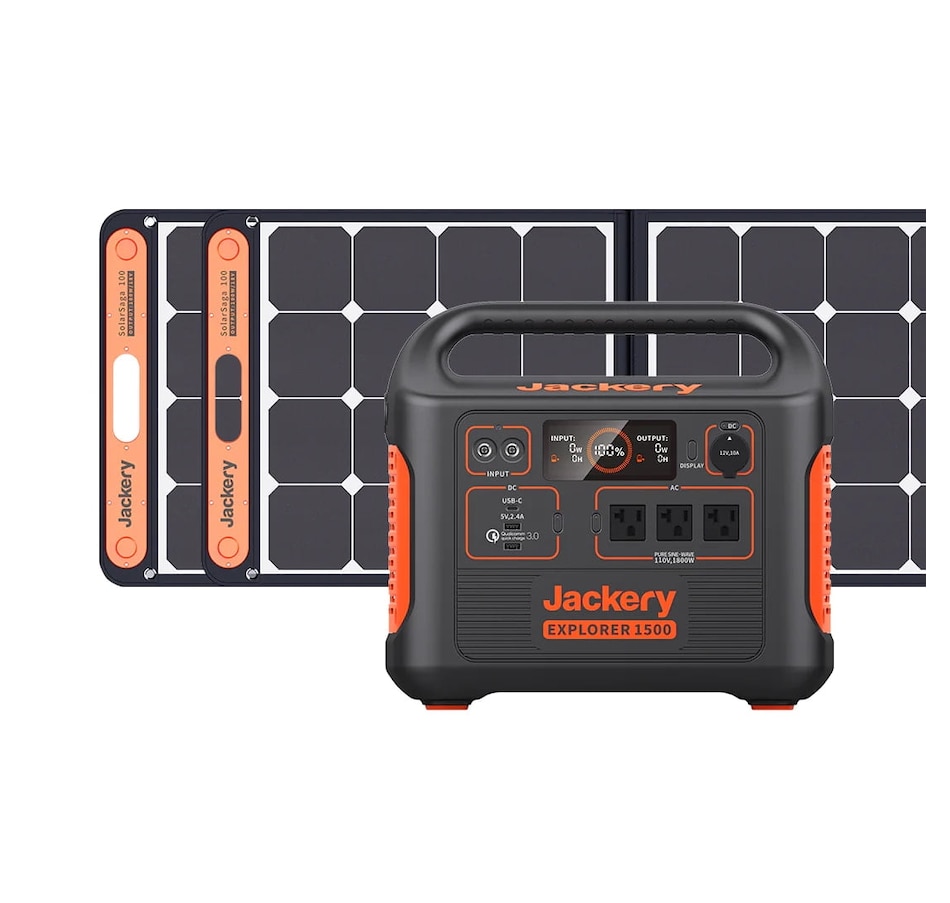 Image 994181.jpg, Product 994-181 / Price $2,799.00, (Certified Refurbished) Jackery Explorer 1500 and 2 xSolarSaga 100W Solar Panel from Jackery on TSC.ca's Electronics department