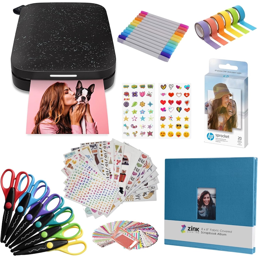 Image 994211_ST01.jpg, Product 994-211 / Price $209.99, HP Sprocket Portable 2x3" Instant Photo Printer (Black Noir), Accesories & Scrapbook Bundle from HP - Hewlett Packard on TSC.ca's Toys & Hobbies department