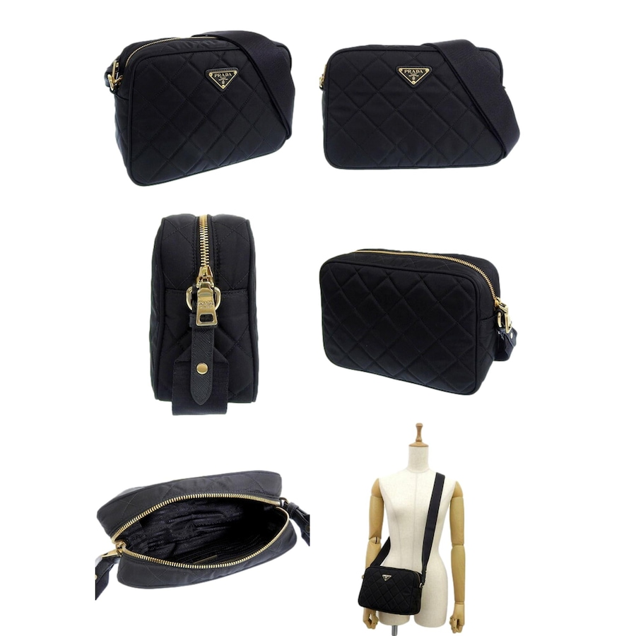 Image 994221_ALTMORE1.jpg, Product 994-221 / Price $3,737.00, Prada Tessuto Black Quilted Nylon Triangle Logo Camera Crossbody Bag from Prada on TSC.ca's Fashion department