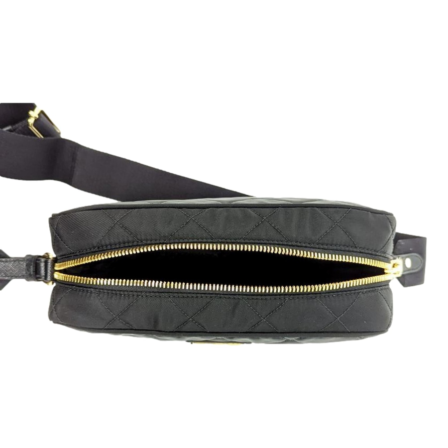 Image 994221_ALTMORE6.jpg, Product 994-221 / Price $3,737.00, Prada Tessuto Black Quilted Nylon Triangle Logo Camera Crossbody Bag from Prada on TSC.ca's Fashion department