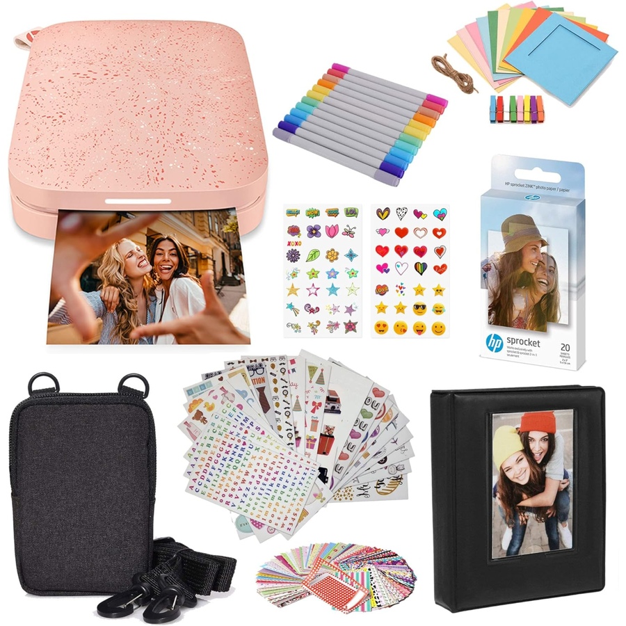 Image 994236_ST01.jpg, Product 994-236 / Price $199.99, HP Sprocket Portable 2x3" Instant Photo Printer (Blush Pink) & Accesories Starter Bundle from HP - Hewlett Packard on TSC.ca's Toys & Hobbies department