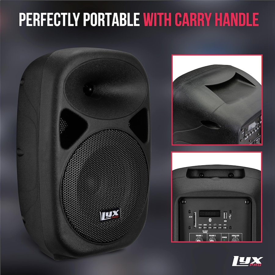 Image 994254_ALTMORE16.jpg, Product 994-254 / Price $159.99 - $299.99, LyxPro Portable PA Speaker Powered, PA System with Equalizer SD Slot & Built-in Bluetooth from LyxPro on TSC.ca's Electronics department