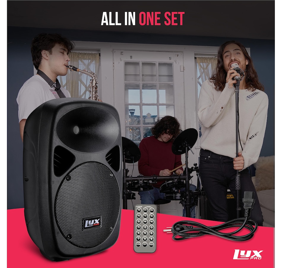 Image 994254_ALTMORE22.jpg, Product 994-254 / Price $159.99 - $299.99, LyxPro Portable PA Speaker Powered, PA System with Equalizer SD Slot & Built-in Bluetooth from LyxPro on TSC.ca's Electronics department