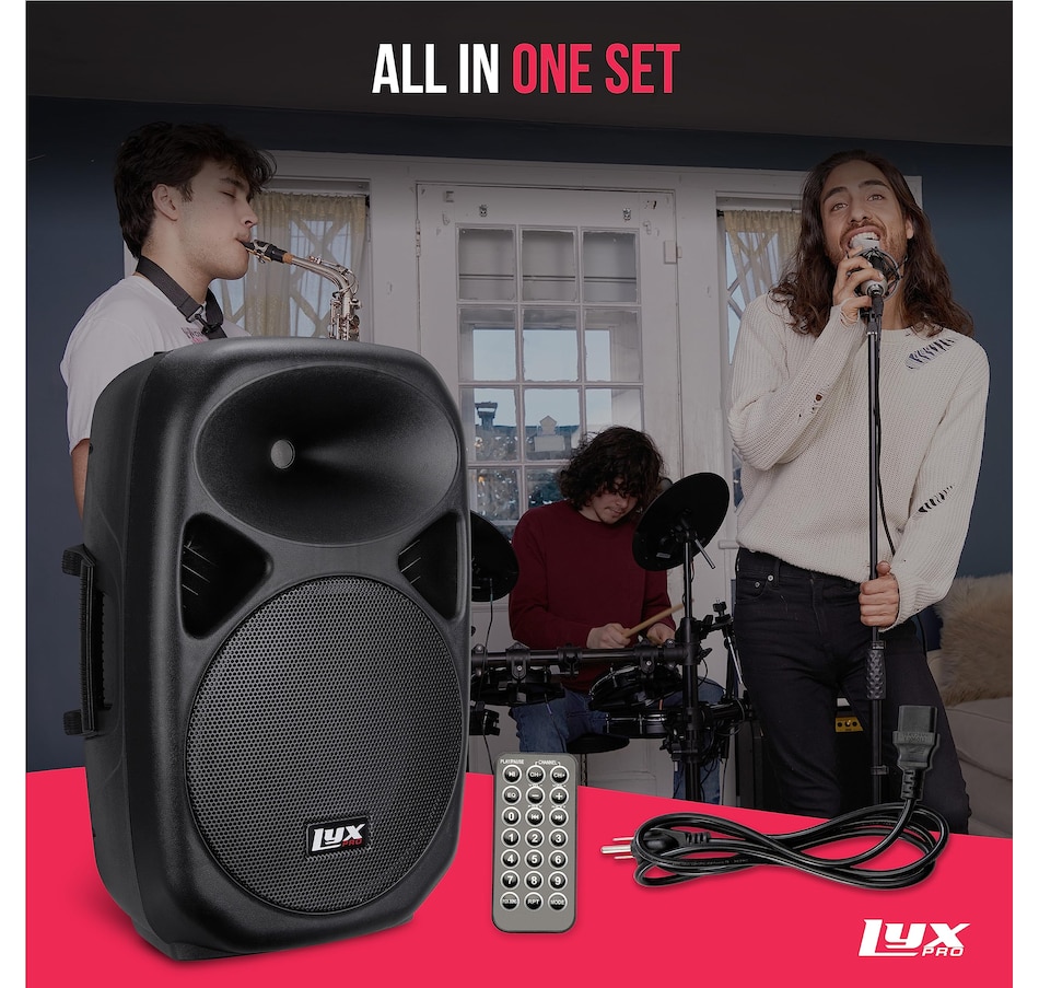 Image 994254_ALTMORE28.jpg, Product 994-254 / Price $159.99 - $299.99, LyxPro Portable PA Speaker Powered, PA System with Equalizer SD Slot & Built-in Bluetooth from LyxPro on TSC.ca's Electronics department