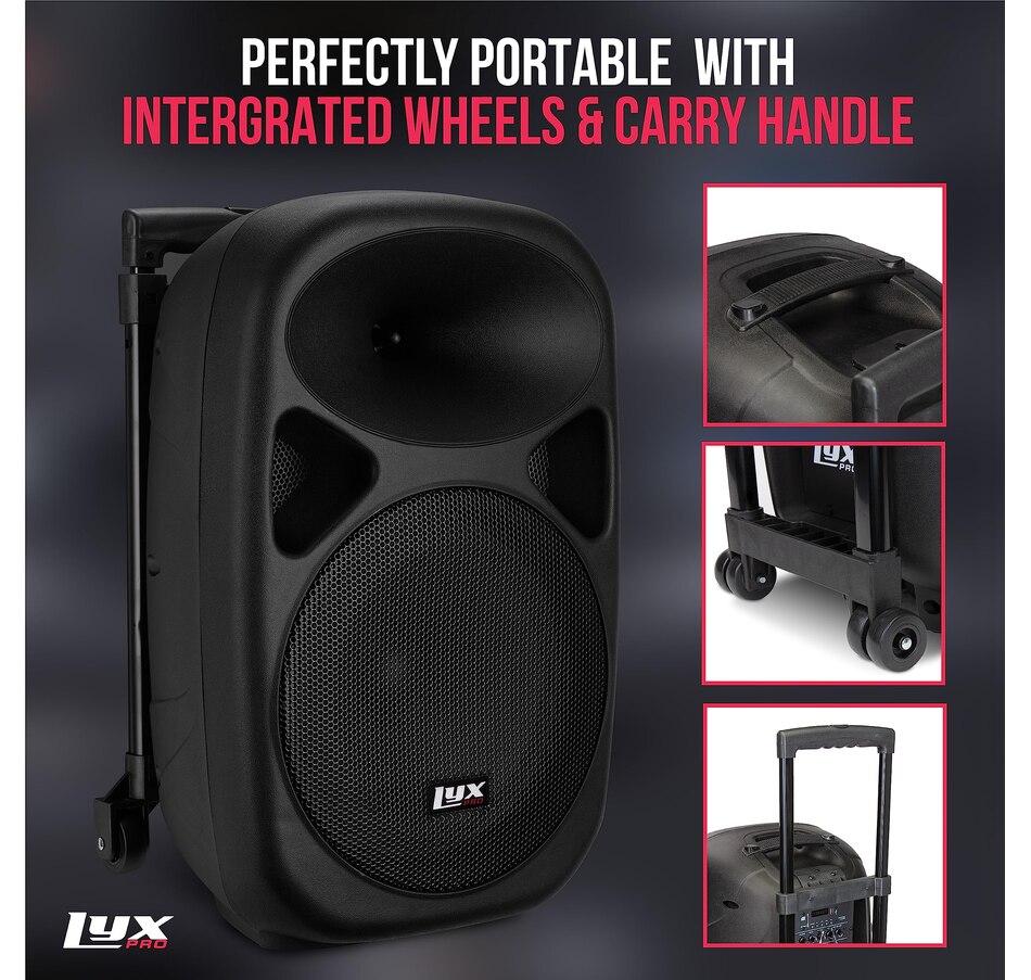 Image 994255_ALTMORE27.jpg, Product 994-255 / Price $179.99 - $389.99, LyxPro Rechargeable Battery PA Speaker, PA System W/Equalizer SD Slot & Built-in Bluetooth from LyxPro on TSC.ca's Electronics department