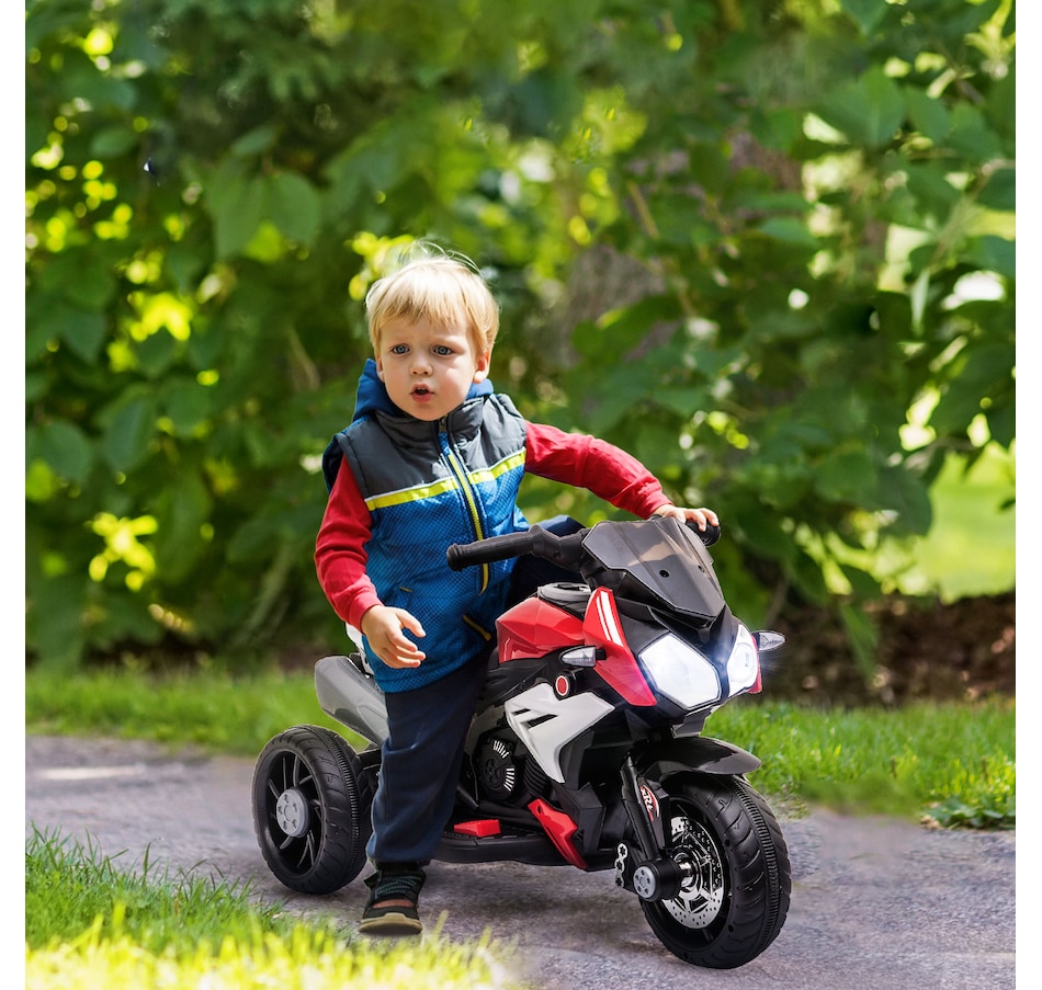 Image 994384_ALTMORE1.jpg, Product 994-384 / Price $107.99, Qaba 6V Kids Motorcycle with Music Headlights, 3 Wheels, Red from Qaba on TSC.ca's Toys & Hobbies department