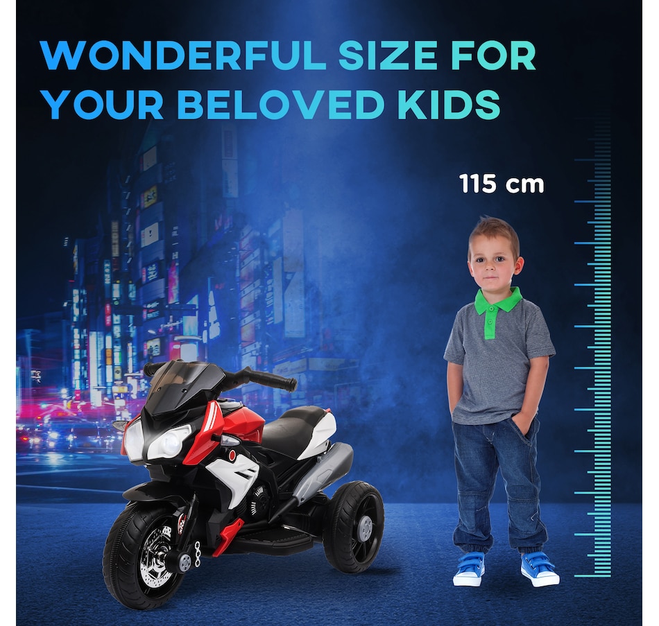 Image 994384_ALTMORE6.jpg, Product 994-384 / Price $107.99, Qaba 6V Kids Motorcycle with Music Headlights, 3 Wheels, Red from Qaba on TSC.ca's Toys & Hobbies department
