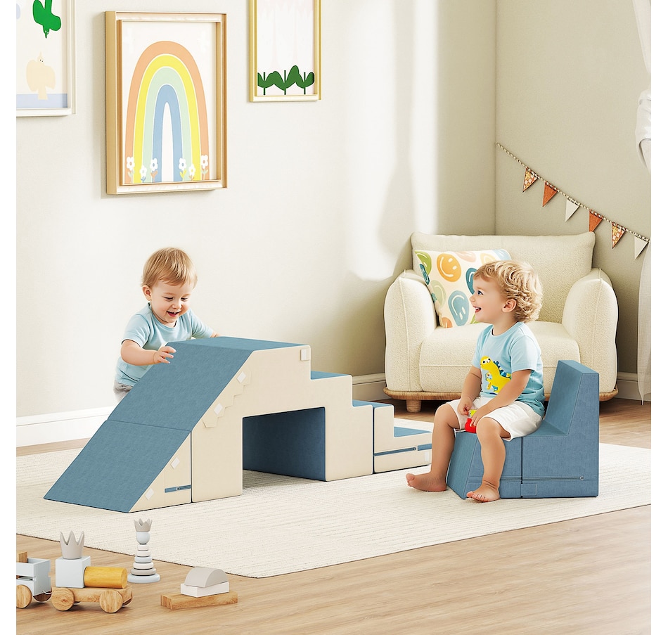 Image 994387_ALTMORE1.jpg, Product 994-387 / Price $92.99, Qaba Climbing Foam Blocks for Toddlers, 2-Piece Soft Play Foam, Blue from Qaba on TSC.ca's Home & Garden department