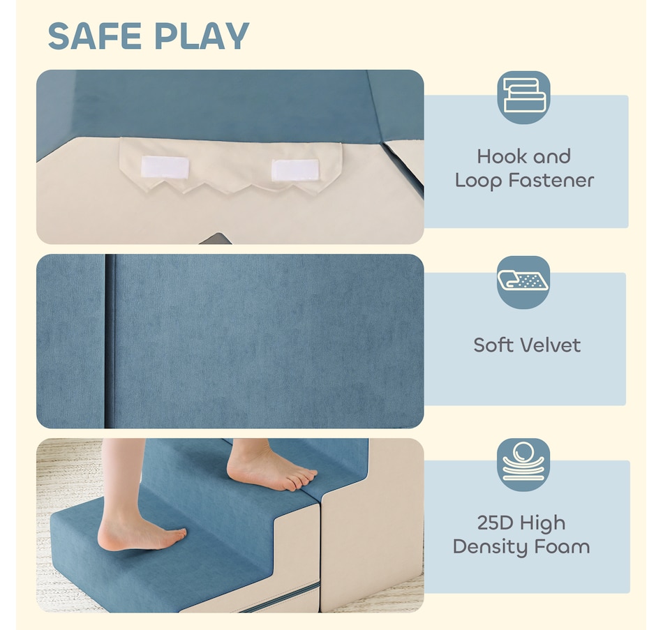 Image 994387_ALTMORE4.jpg, Product 994-387 / Price $92.99, Qaba Climbing Foam Blocks for Toddlers, 2-Piece Soft Play Foam, Blue from Qaba on TSC.ca's Home & Garden department