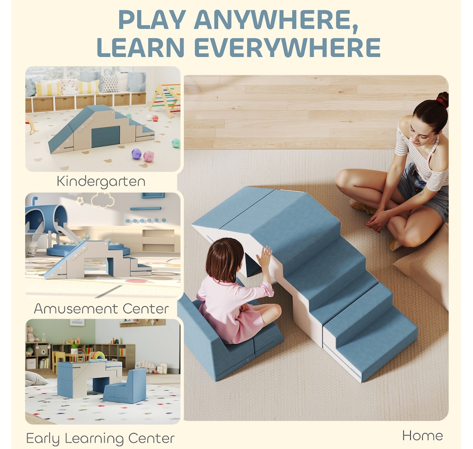 Image 994387_ALTMORE7.jpg, Product 994-387 / Price $92.99, Qaba Climbing Foam Blocks for Toddlers, 2-Piece Soft Play Foam, Blue from Qaba on TSC.ca's Home & Garden department