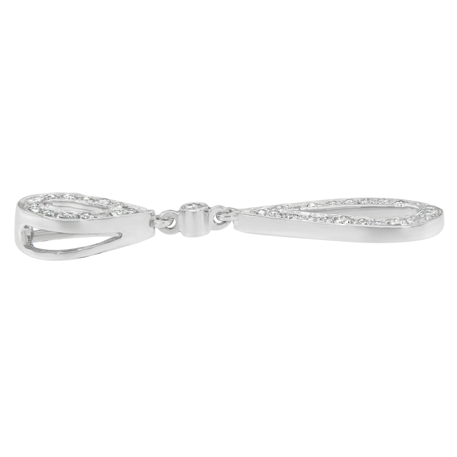 Image 994392_ALTMORE1.jpg, Product 994-392 / Price $3,045.00, 14 White Gold 1/4 cttw Round Cut Diamond Double Tear Drop Pendant Necklace (H-I, I2-I3) from Haus of Brilliance on TSC.ca's Jewellery department