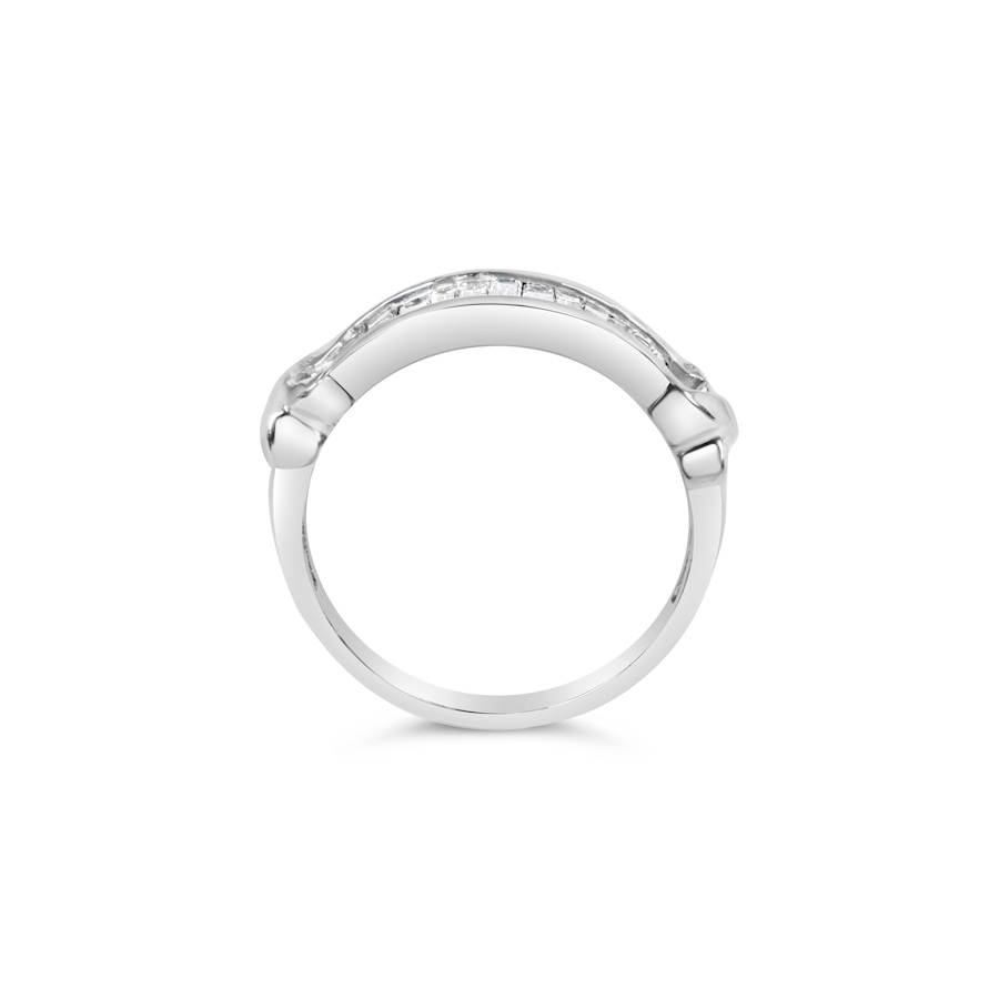 Image 994393_ALTMORE3.jpg, Product 994-393 / Price $2,223.00 - $2,235.00, .925 Sterling Silver 1/2 Cttw Baguette Cut Diamond Channel Set X-Station Wedding Ring (H-I Color, I1-I2 Clarity) - Size 7-1/2 from Haus of Brilliance on TSC.ca's Jewellery department