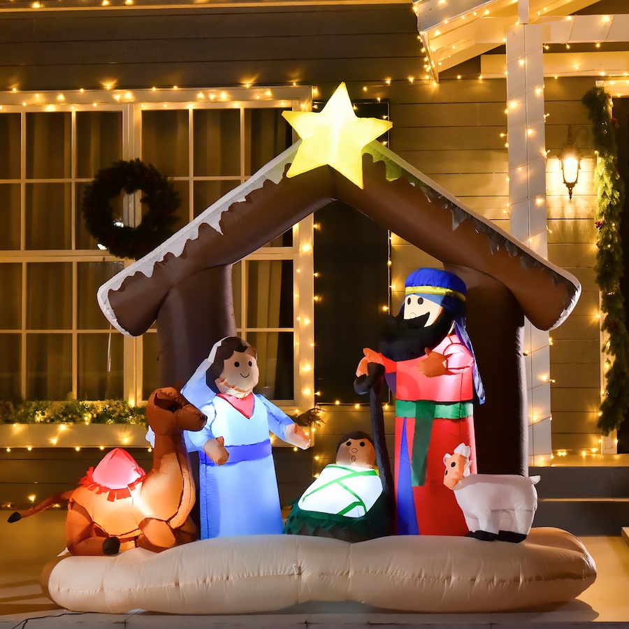 Image 994400_ALTMORE1.jpg, Product 994-400 / Price $104.99, HOMCOM 6ft Christmas Nativity Bible Arch Inflatable Decor Holiday Decor from HOMCOM on TSC.ca's Home & Garden department