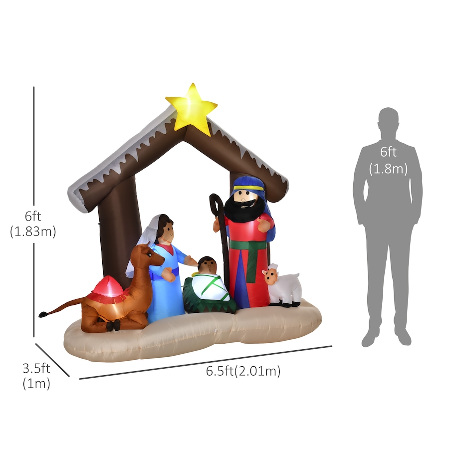 Image 994400_ALTMORE2.jpg, Product 994-400 / Price $104.99, HOMCOM 6ft Christmas Nativity Bible Arch Inflatable Decor Holiday Decor from HOMCOM on TSC.ca's Home & Garden department