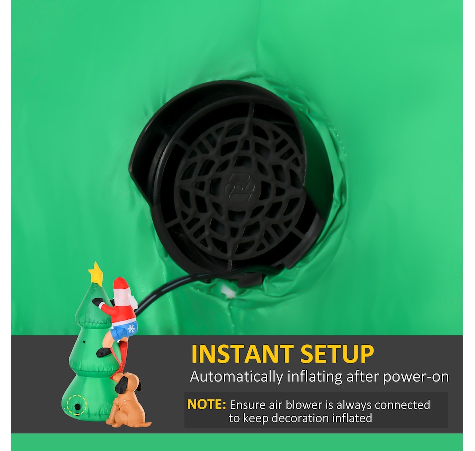 Image 994402_ALTMORE5.jpg, Product 994-402 / Price $59.99, HOMCOM 6ft Inflatable Christmas Tree, LED Light w/ Santa Claus Dog Decor from HOMCOM on TSC.ca's Home & Garden department