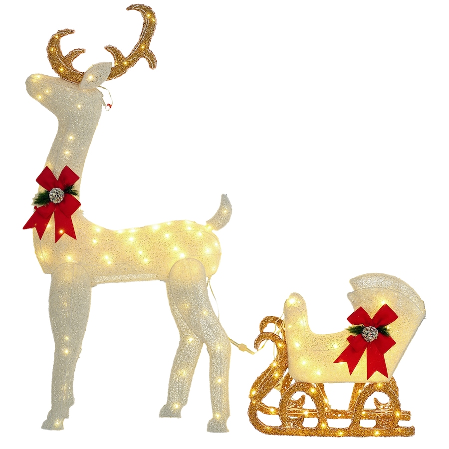 Image 994407.jpg, Product 994-407 / Price $109.99, Outsunny Light Up Reindeer Christmas Decoration with 170 LED Lights from Outsunny on TSC.ca's Home & Garden department
