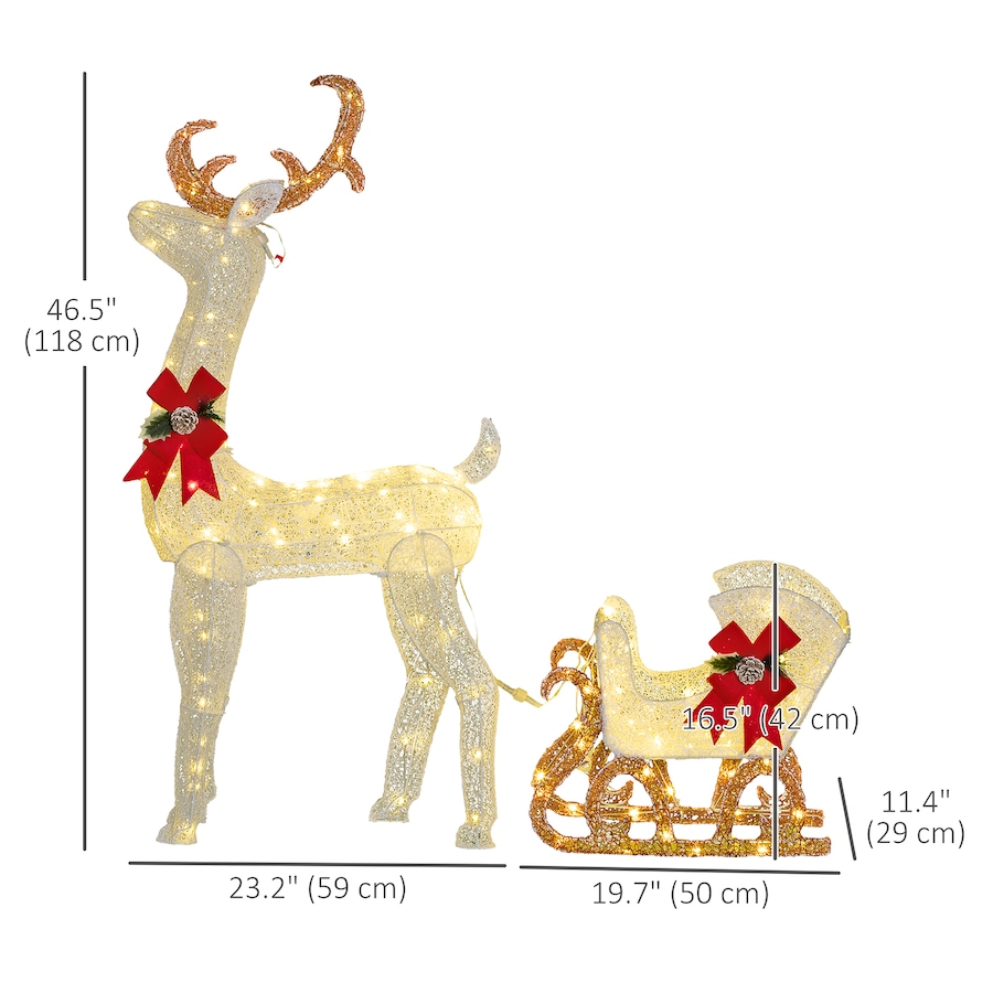 Image 994407_ALTMORE2.jpg, Product 994-407 / Price $109.99, Outsunny Light Up Reindeer Christmas Decoration with 170 LED Lights from Outsunny on TSC.ca's Home & Garden department