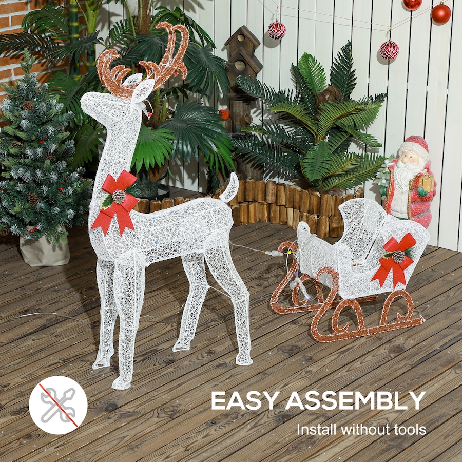 Image 994407_ALTMORE4.jpg, Product 994-407 / Price $109.99, Outsunny Light Up Reindeer Christmas Decoration with 170 LED Lights from Outsunny on TSC.ca's Home & Garden department