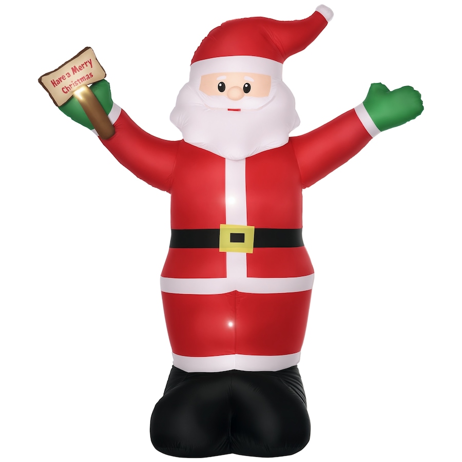 Image 994409.jpg, Product 994-409 / Price $62.99, Outsunny 8' Inflatable Christmas Santa Claus Holds Light Sign of Blessings from Outsunny on TSC.ca's Home & Garden department