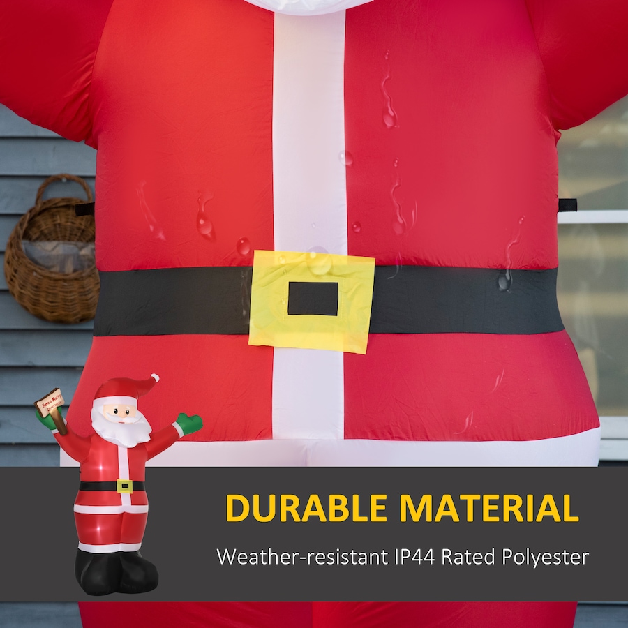 Image 994409_ALTMORE13.jpg, Product 994-409 / Price $62.99, Outsunny 8' Inflatable Christmas Santa Claus Holds Light Sign of Blessings from Outsunny on TSC.ca's Home & Garden department