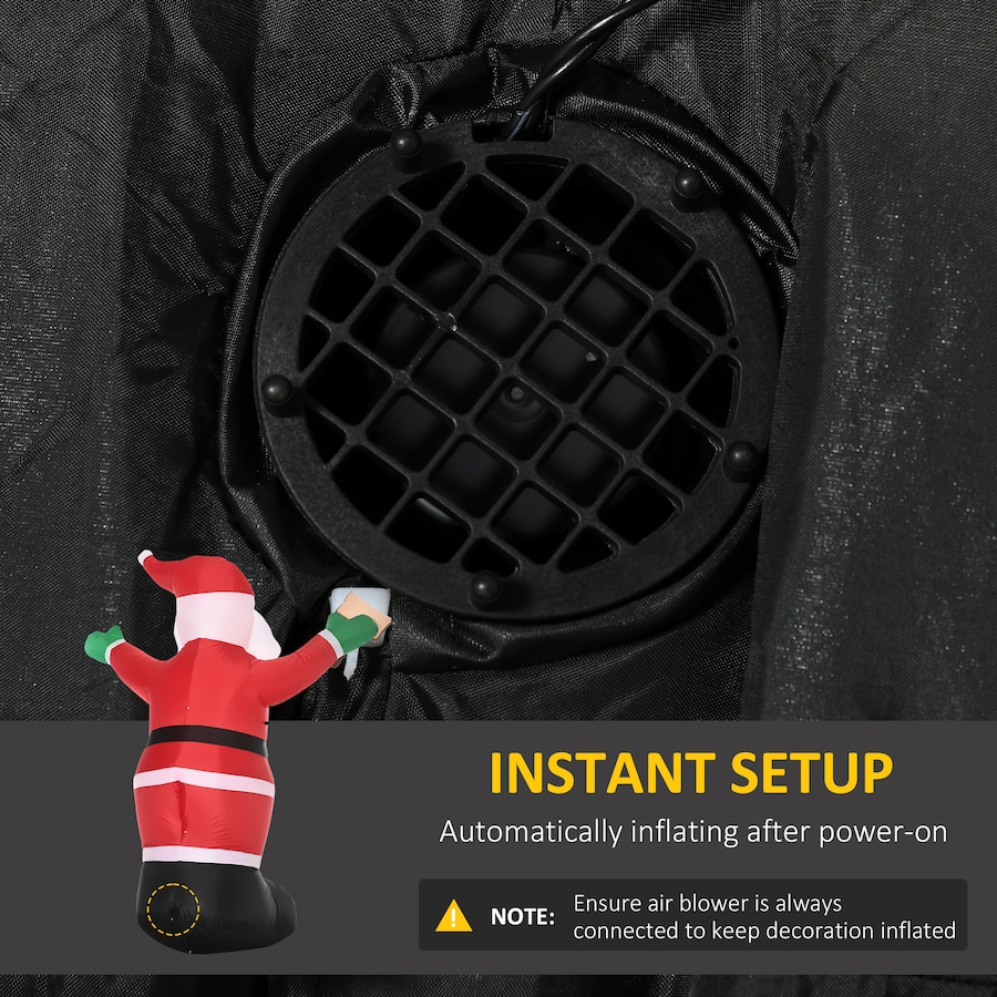 Image 994409_ALTMORE14.jpg, Product 994-409 / Price $62.99, Outsunny 8' Inflatable Christmas Santa Claus Holds Light Sign of Blessings from Outsunny on TSC.ca's Home & Garden department