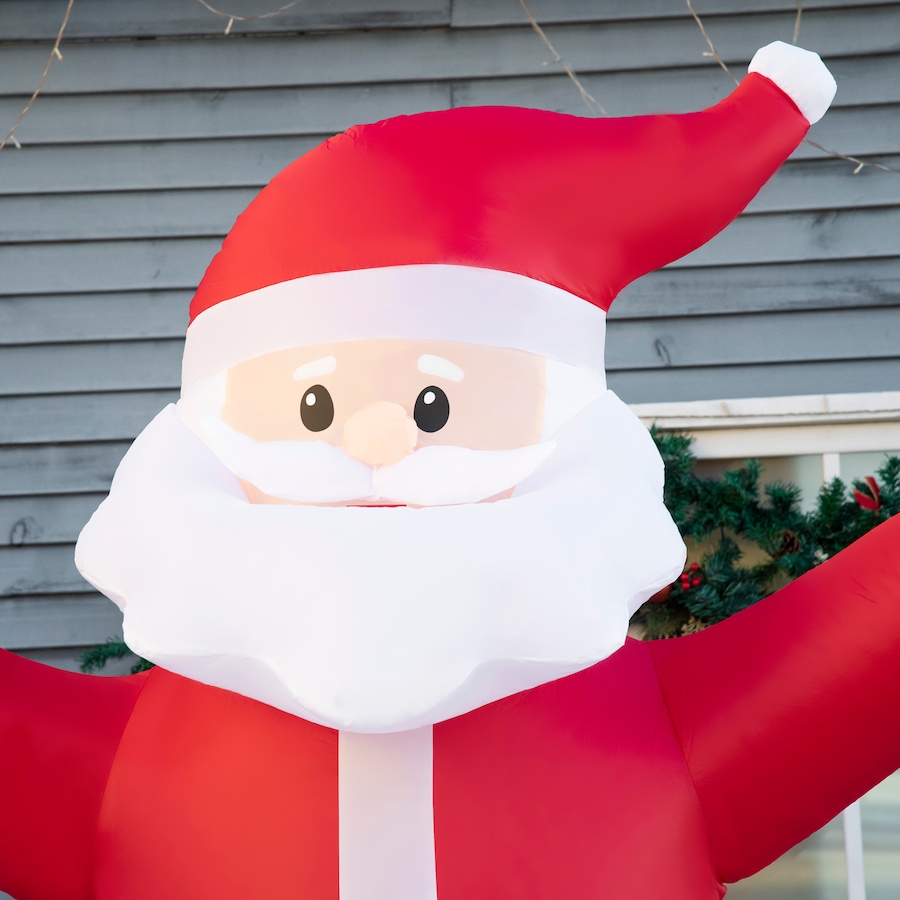 Image 994409_ALTMORE16.jpg, Product 994-409 / Price $62.99, Outsunny 8' Inflatable Christmas Santa Claus Holds Light Sign of Blessings from Outsunny on TSC.ca's Home & Garden department