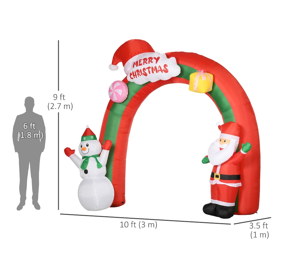 Image 994431_ALTMORE2.jpg, Product 994-431 / Price $139.99, HOMCOM 9ft Giant Christmas Inflatables Archway with Santa for Yard from HOMCOM on TSC.ca's Home & Garden department