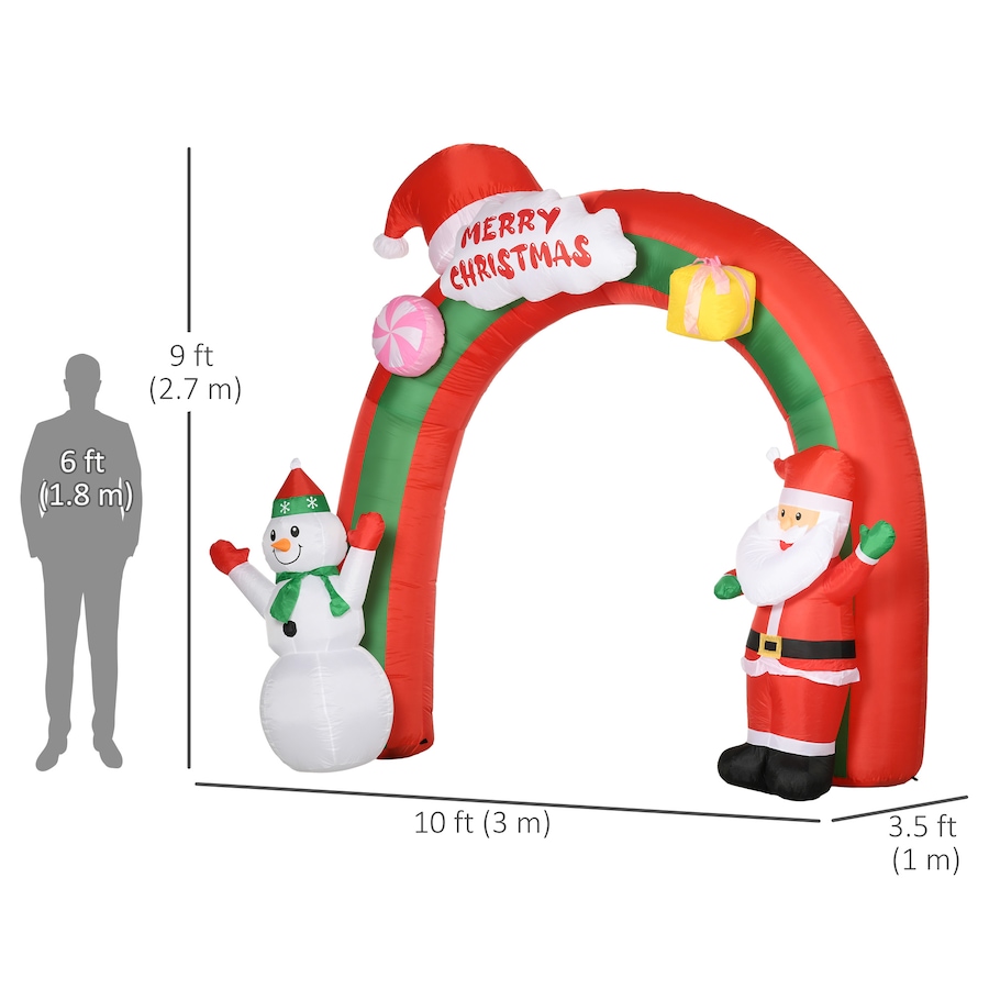 Image 994431_ALTMORE2.jpg, Product 994-431 / Price $84.99, HOMCOM 9ft Giant Christmas Inflatables Archway with Santa for Yard from HOMCOM on TSC.ca's Home & Garden department